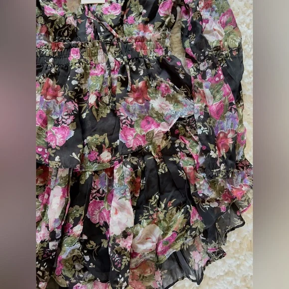 NWT LoveShackFancy Popover Dress In Midnight Muse
